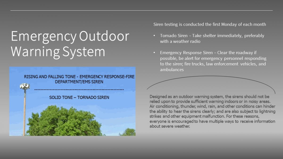 Emergency Outdoor Warning System